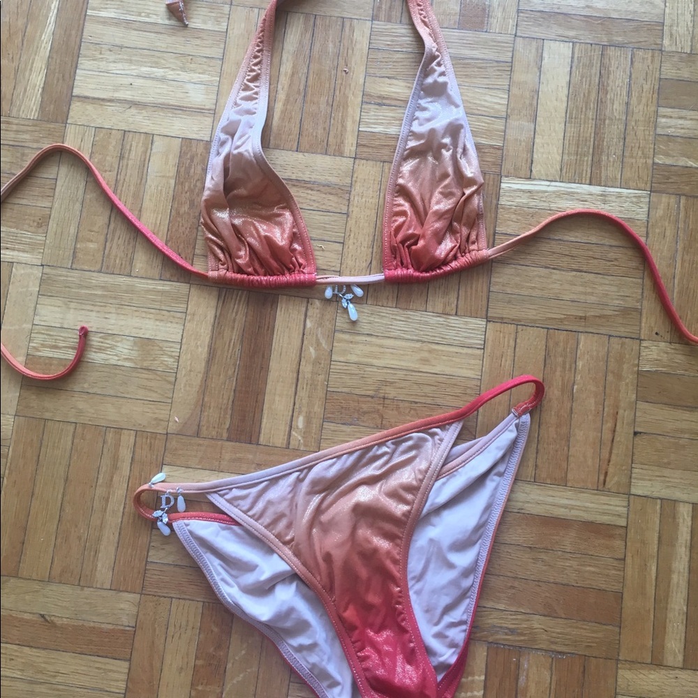 Orange Shimmery Christian Dior Bathing Suit