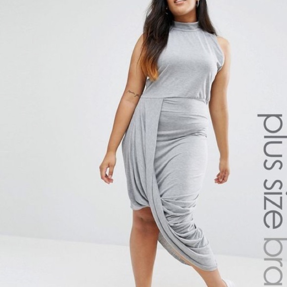 ASOS CURVE Missguided Plus Drape Sleeveless Dress