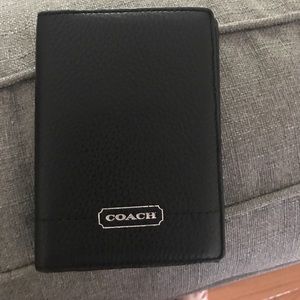 Coach leather passport holder