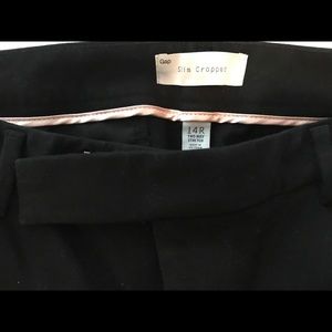 nwot Gap slim cropped black trouser size 14
