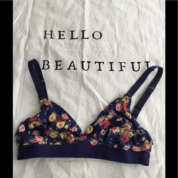 Splendid Other - Splendid blue & floral bra size medium EUC