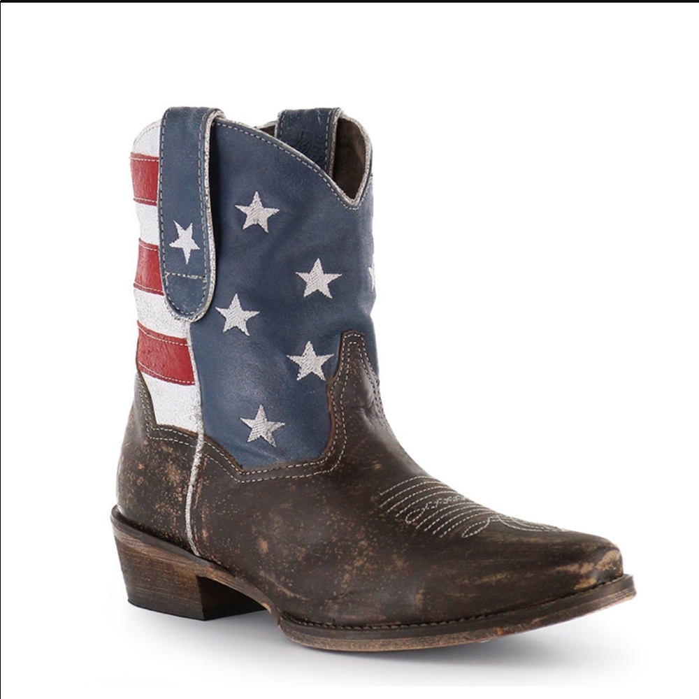 American Flag Short Boots