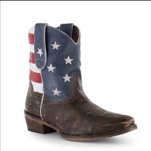 American Flag Short Boots