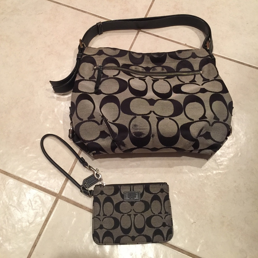 Coach bag set in fair condition