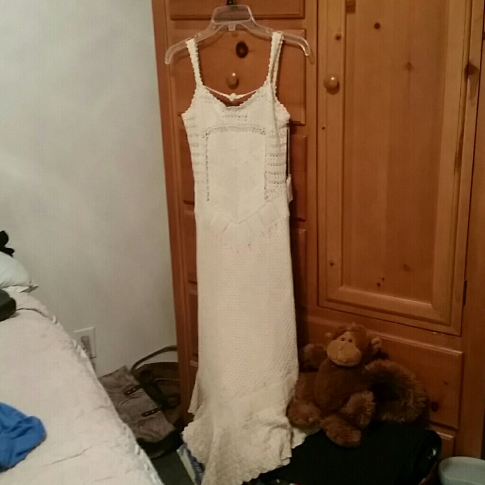 Moda  international crochet halter dress