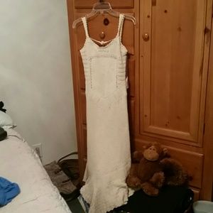 Moda  international crochet halter dress