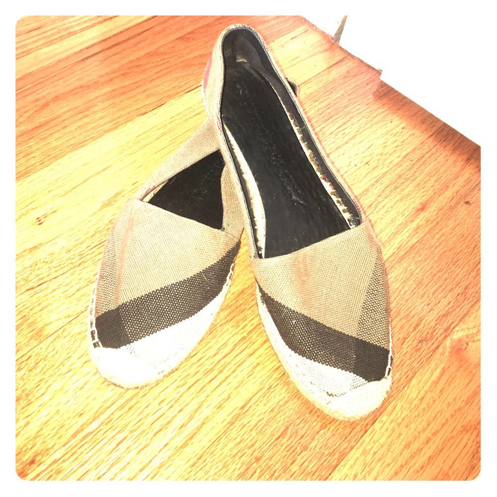Worn once authentic Burberry espadrilles!!