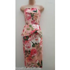 NEW IN BAG Asos rose print peplum midi dress