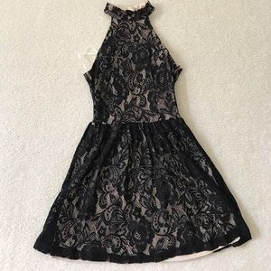 Halter neck lace dress
