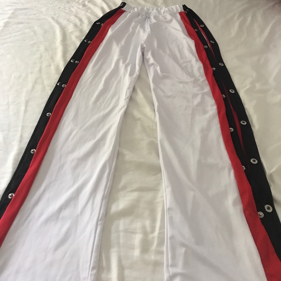 Women Snap button Stretchy Waist Flared Pants - Picture 1 of 2