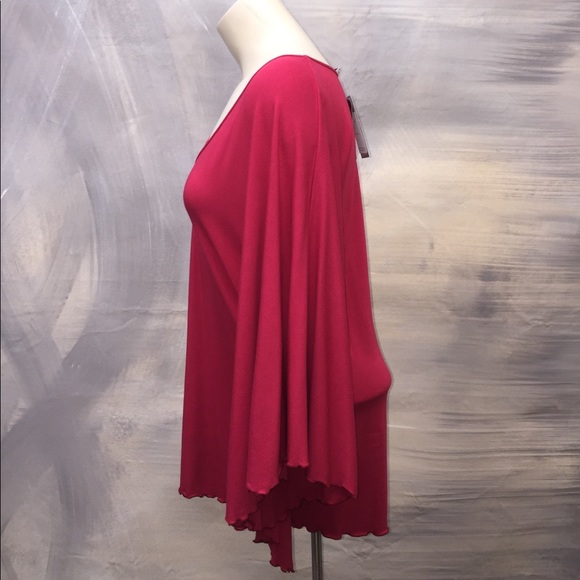 Red V-Neck Tunic - Picture 2 of 3