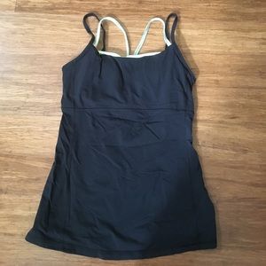 Strapping black and yellow Lucy workout top - SOLD