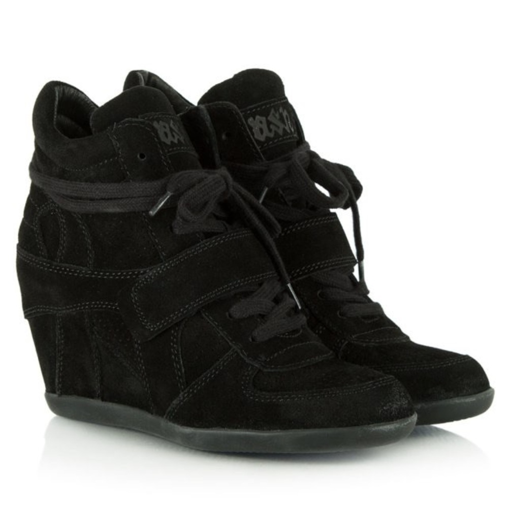 Ash Bowie Black Wedge Sneakers