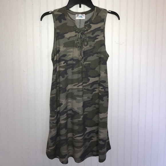 🌺LAST ONE🌺 Camo Tie Front Tunic Dress - Picture 2 of 4