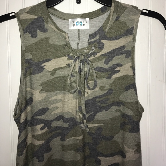 🌺LAST ONE🌺 Camo Tie Front Tunic Dress - Picture 3 of 4