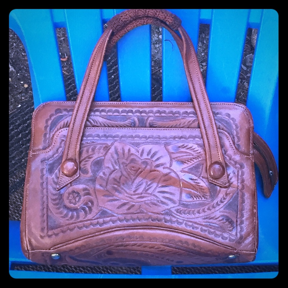 Vintage leather handbag