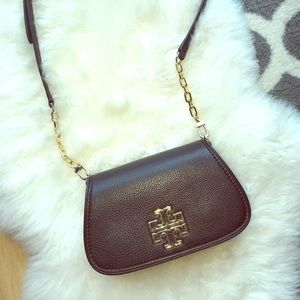 Tory Burch Britten - Black Leather& Gold Hardwear