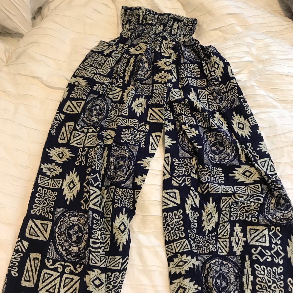 Slouchy navy blue pants