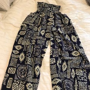 Slouchy navy blue pants