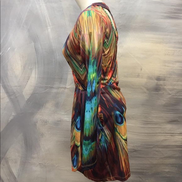 Multicolored Long Sleeve Dress - Picture 2 of 4