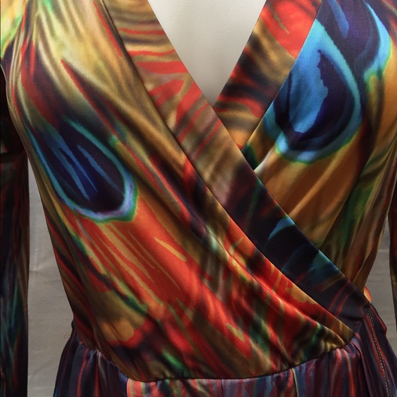 Multicolored Long Sleeve Dress - Picture 4 of 4