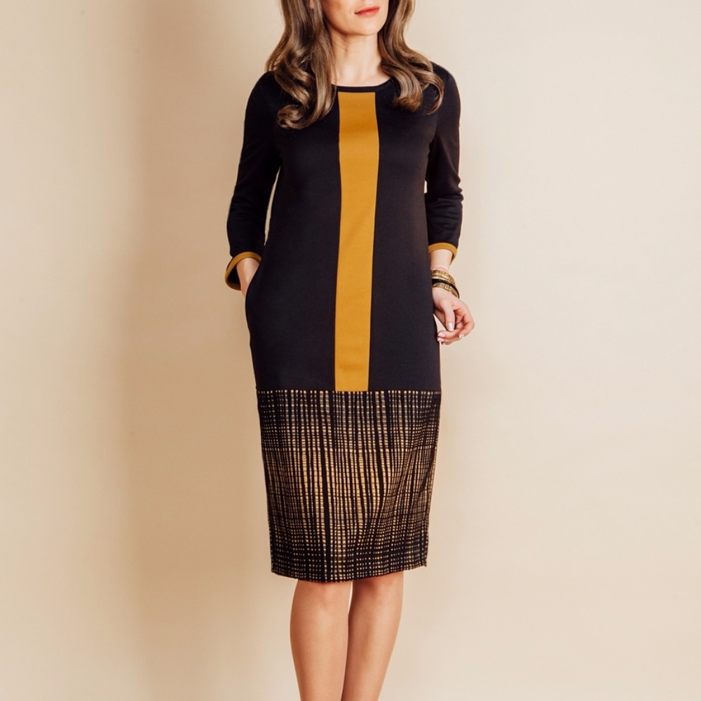 WEAR TO WORK POCKET DRESS MADE IN EUROPE S