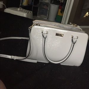 Glossy gray Kate spade purse