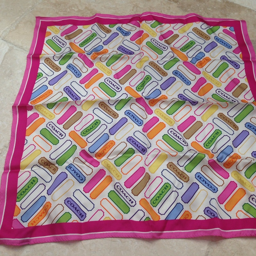Coach 100% silk scarf