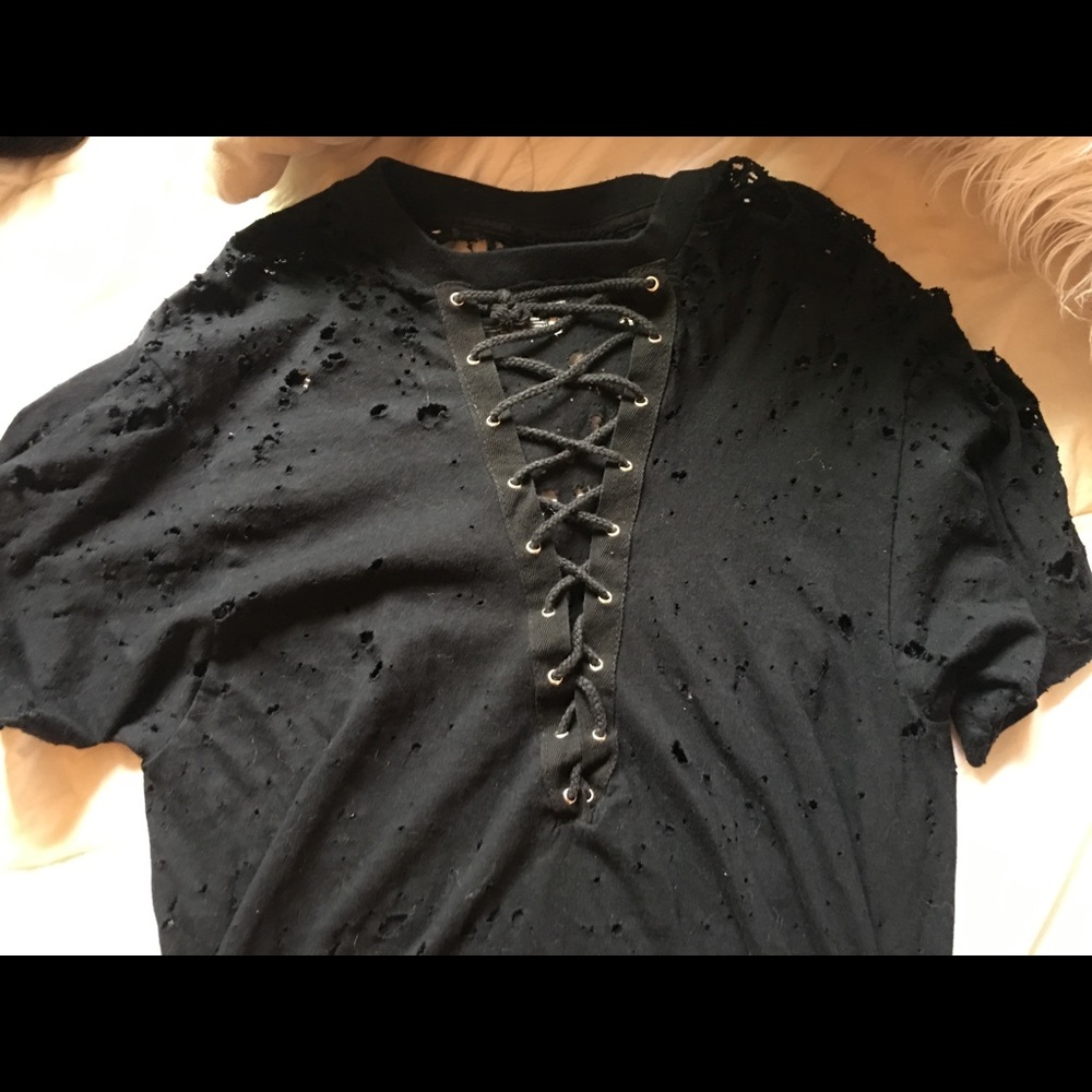 Distressed tee