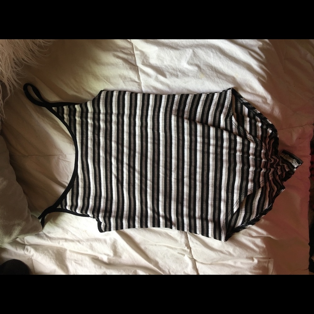 Striped forever 21 bodysuit
