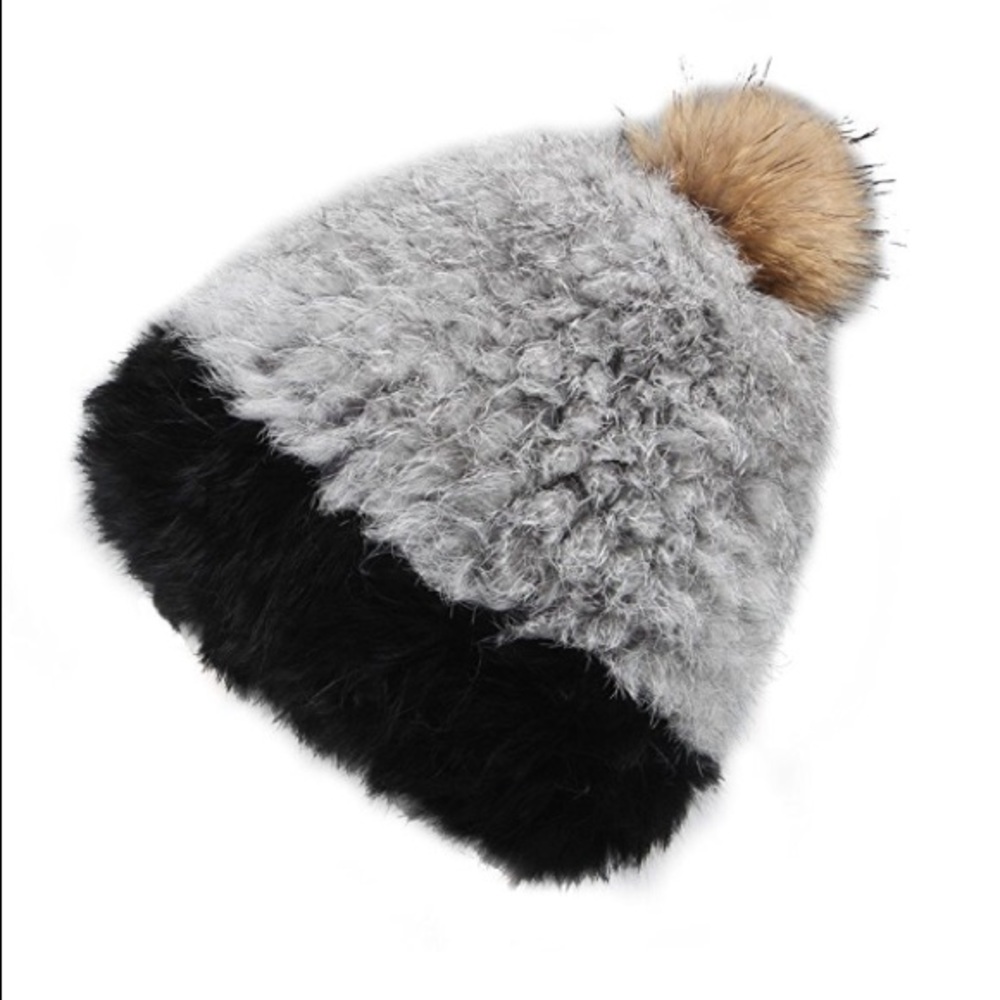 Rabbit fur beanie