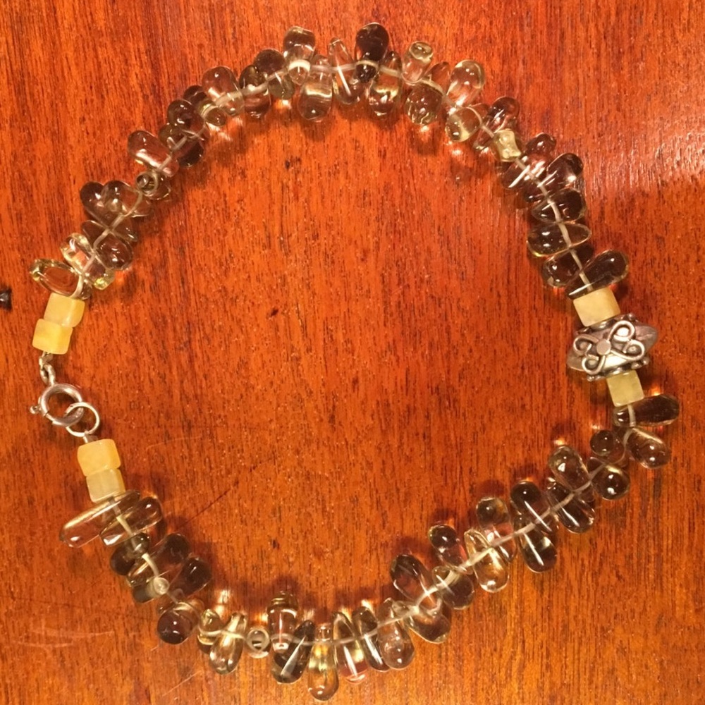 Smoky Quartz and Moonstone Ankle Bracelet