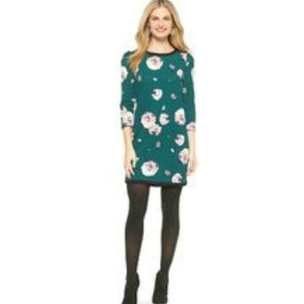 xhilaration green dress Shift Floral Dress. NWOT YGroup_eleanor