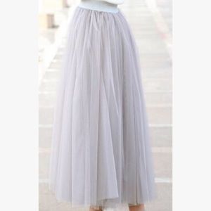 BIG SWING MAXI HIGH WAIST TUTU LONG TULLE SKIRT