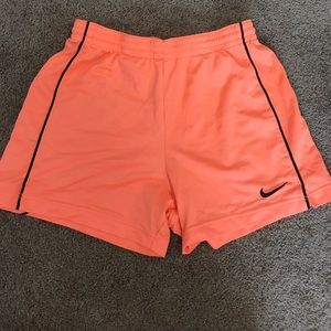 Bright orange Nike Dri Fit Shorts