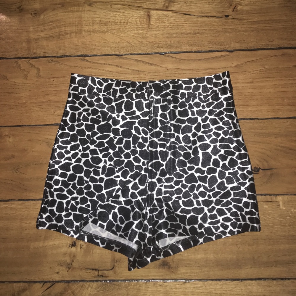 American apparel small animal print disco shorts