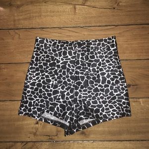 American apparel small animal print disco shorts