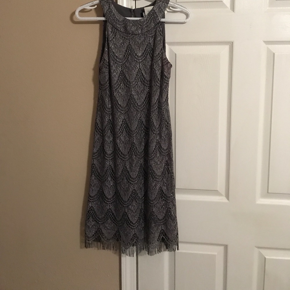 Silver, NWOT, Flapper Style Dress