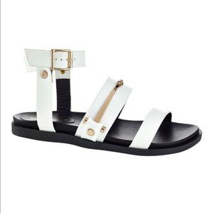 Black Gold-Accent Gladiator Sandal