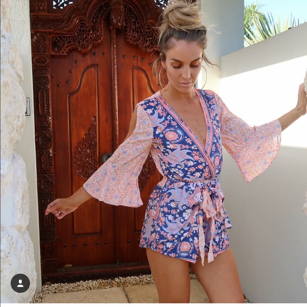 Rustic peach playsuit Gretty rose the label