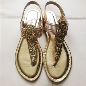 Sparkly Gold Dream Paris Sandals