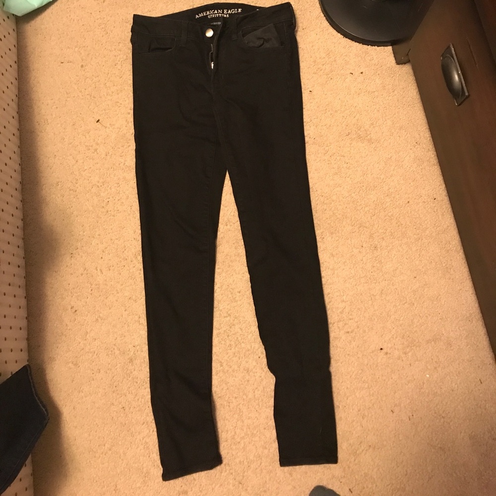 AE Solid Black Jegging, 4 long - Picture 2 of 4
