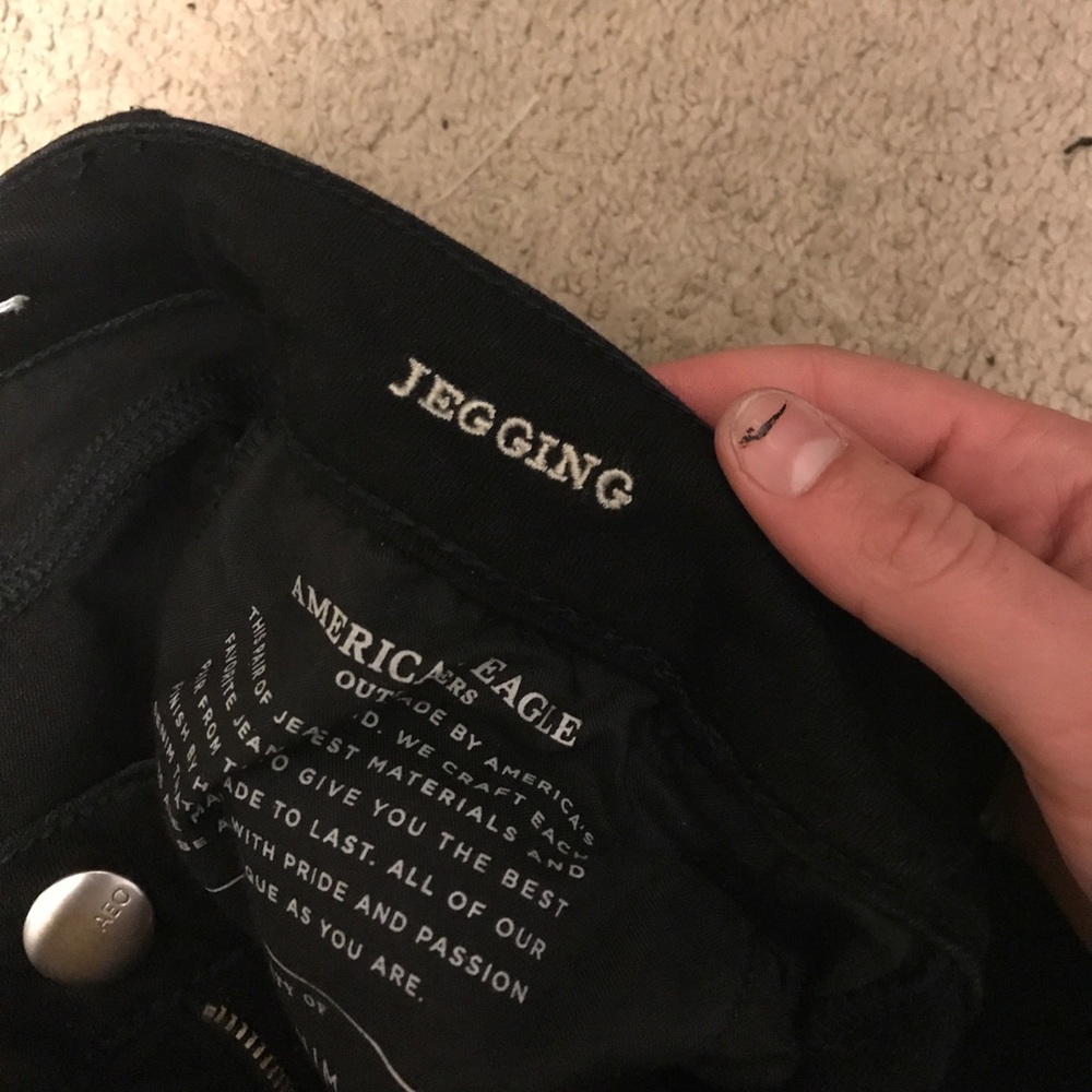 AE Solid Black Jegging, 4 long - Picture 4 of 4