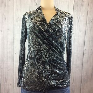 KAREN KANE Velvet Burnout Top Size Small
