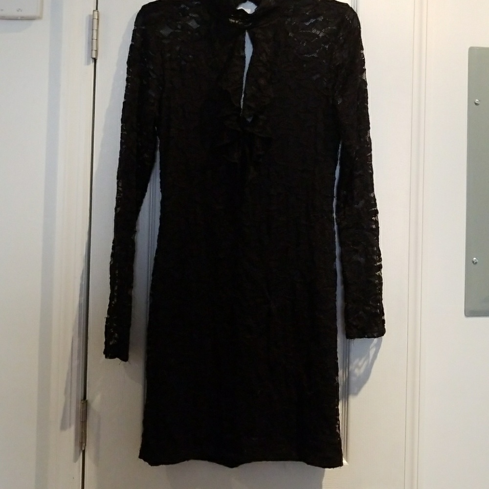 Black Lace Mini Dress