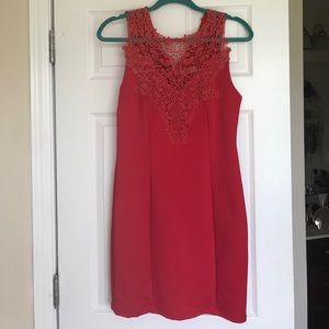 Red cocktail dress