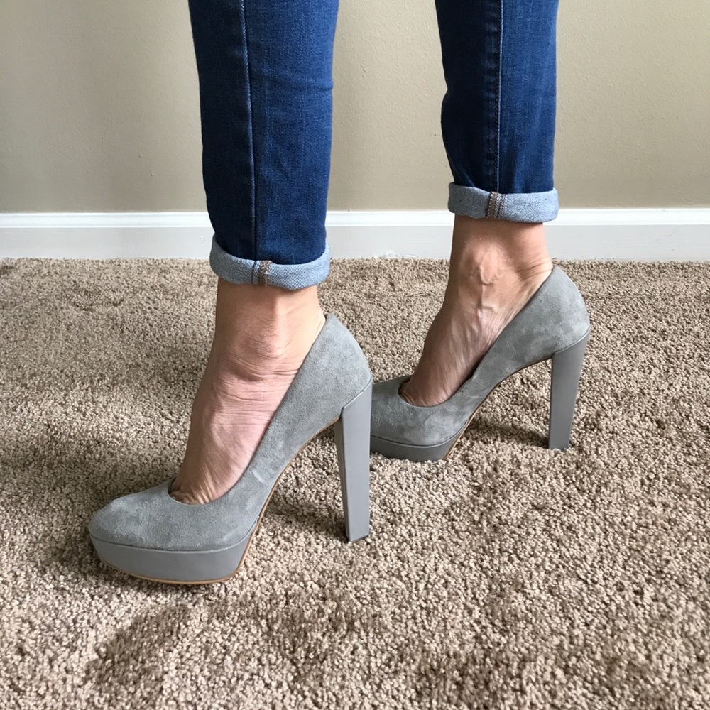 French Connection Grey Heels