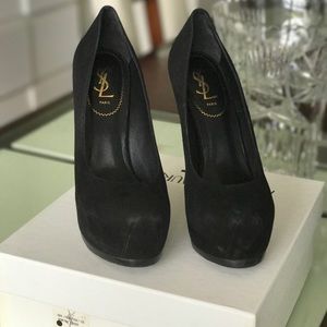YSL TRIBUTE TRIBTOO PUMPS STILETTO black suede