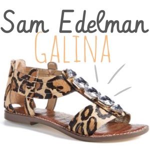SAM EDELMAN 'Galina' leopard crystal sandals