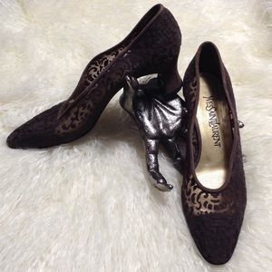 ⚜ YvesSaintLaurent Sheer Mesh Leather Shoes
